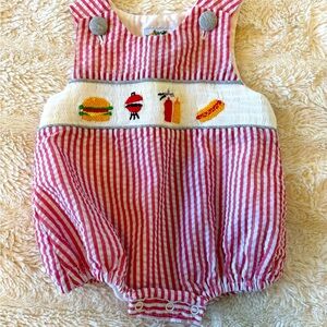 Smocked BBQ Outfit, Baby Boy Smocked Outfit